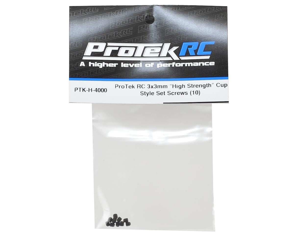 ProTek RC 3x3mm "High Strength" Cup Style Set Screws (10) - Hobbytech Toys