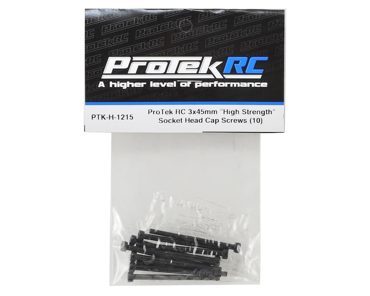 ProTek RC 3x45mm "High Strength" Socket Head Cap Screws (10) - Hobbytech Toys