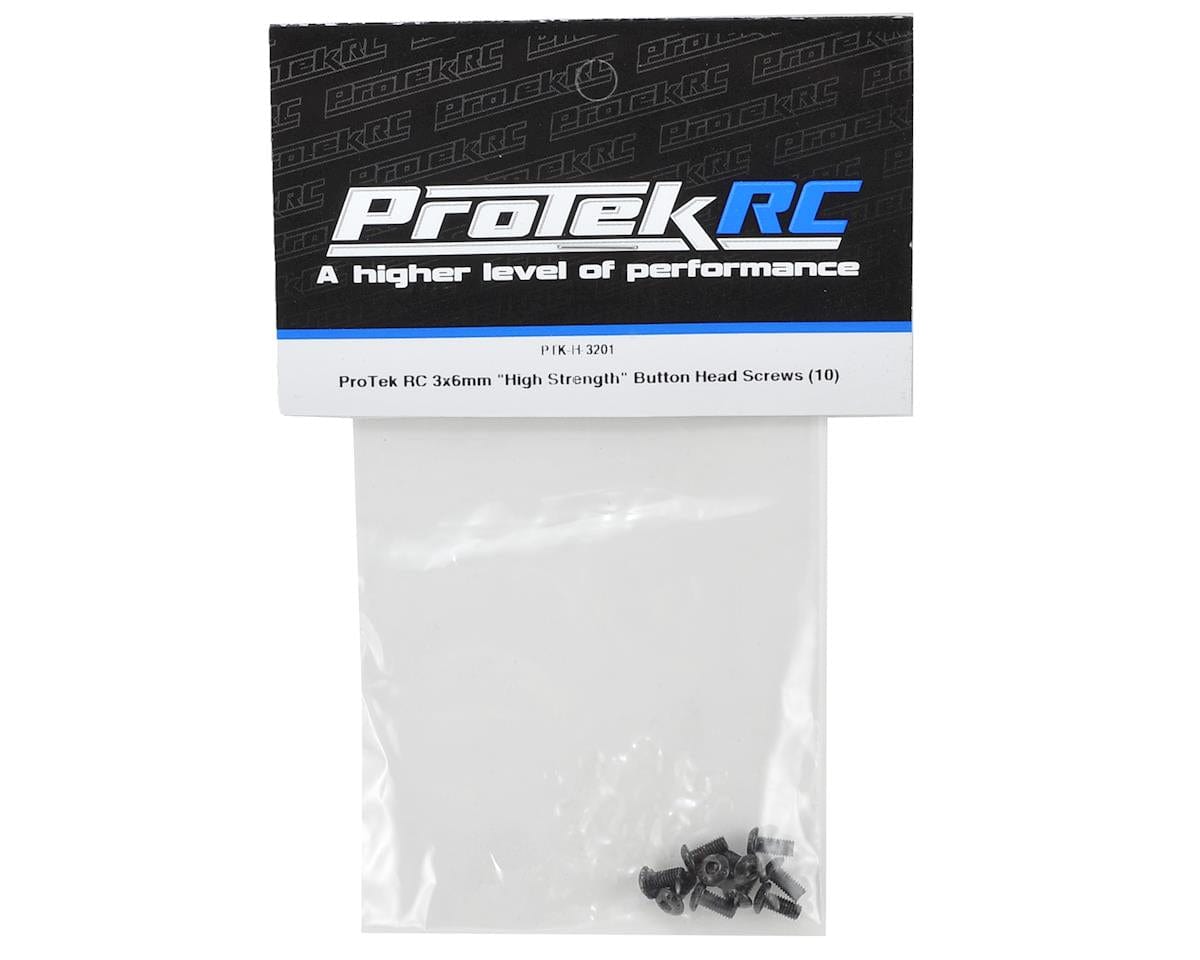 ProTek RC 3x6mm "High Strength" Button Head Screws (10) - Hobbytech Toys