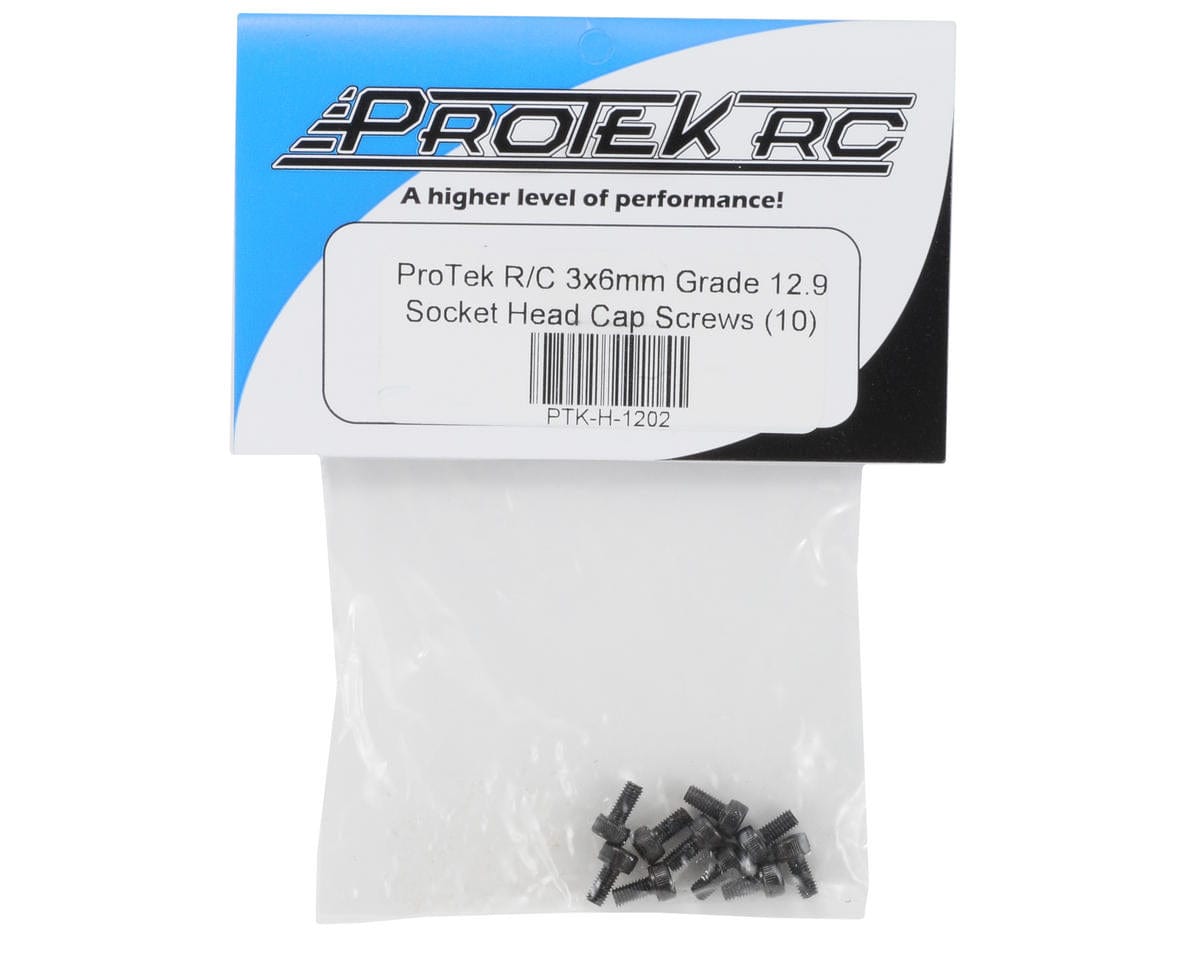 ProTek RC 3x6mm "High Strength" Socket Head Cap Screws (10) - Hobbytech Toys