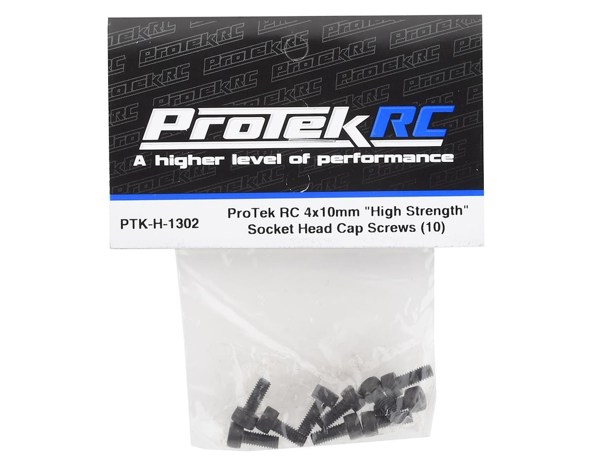 ProTek RC 4x10mm "High Strength" Socket Head Cap Screws (10) - Hobbytech Toys