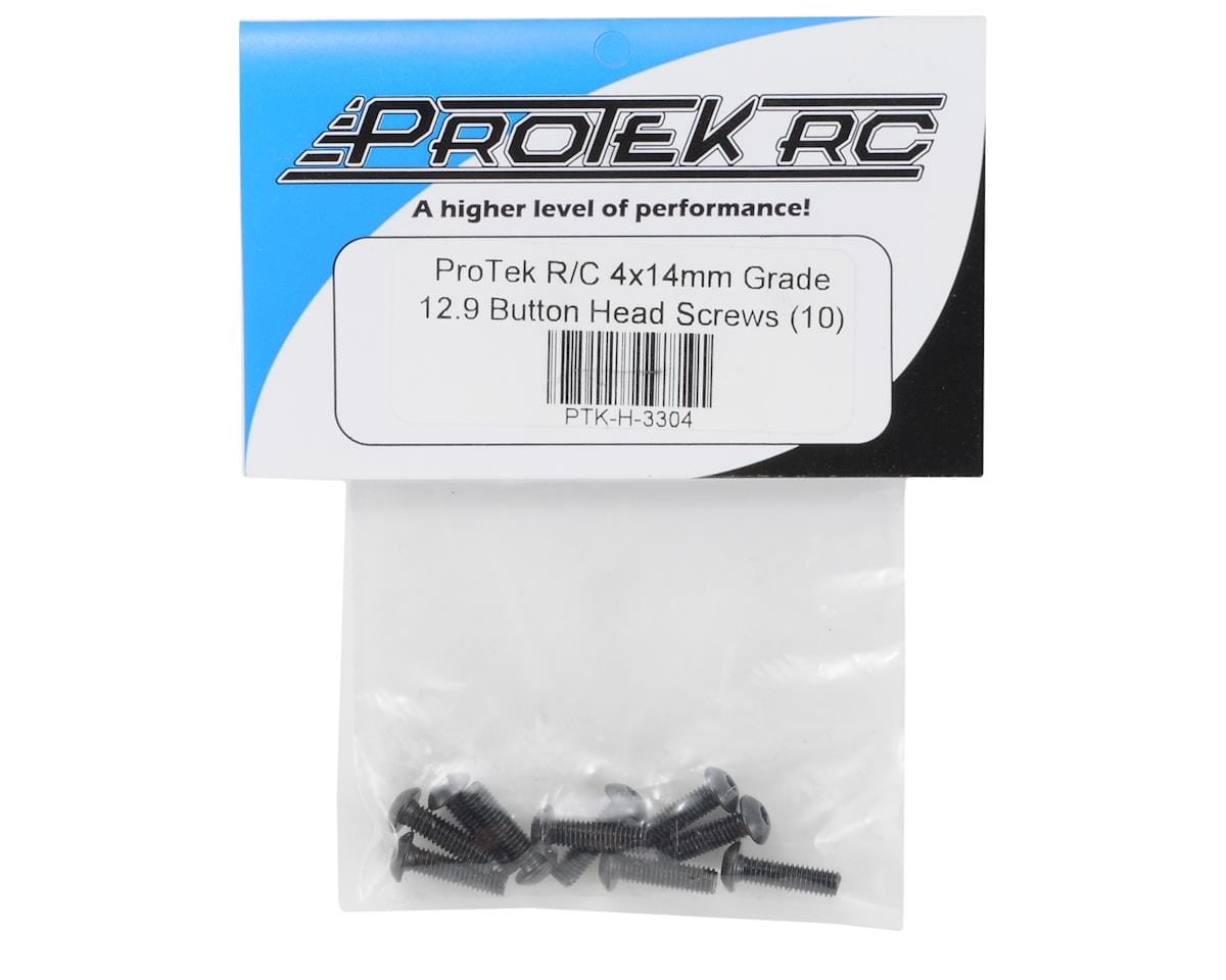 ProTek RC 4x14mm "High Strength" Button Head Screw (10) - Hobbytech Toys