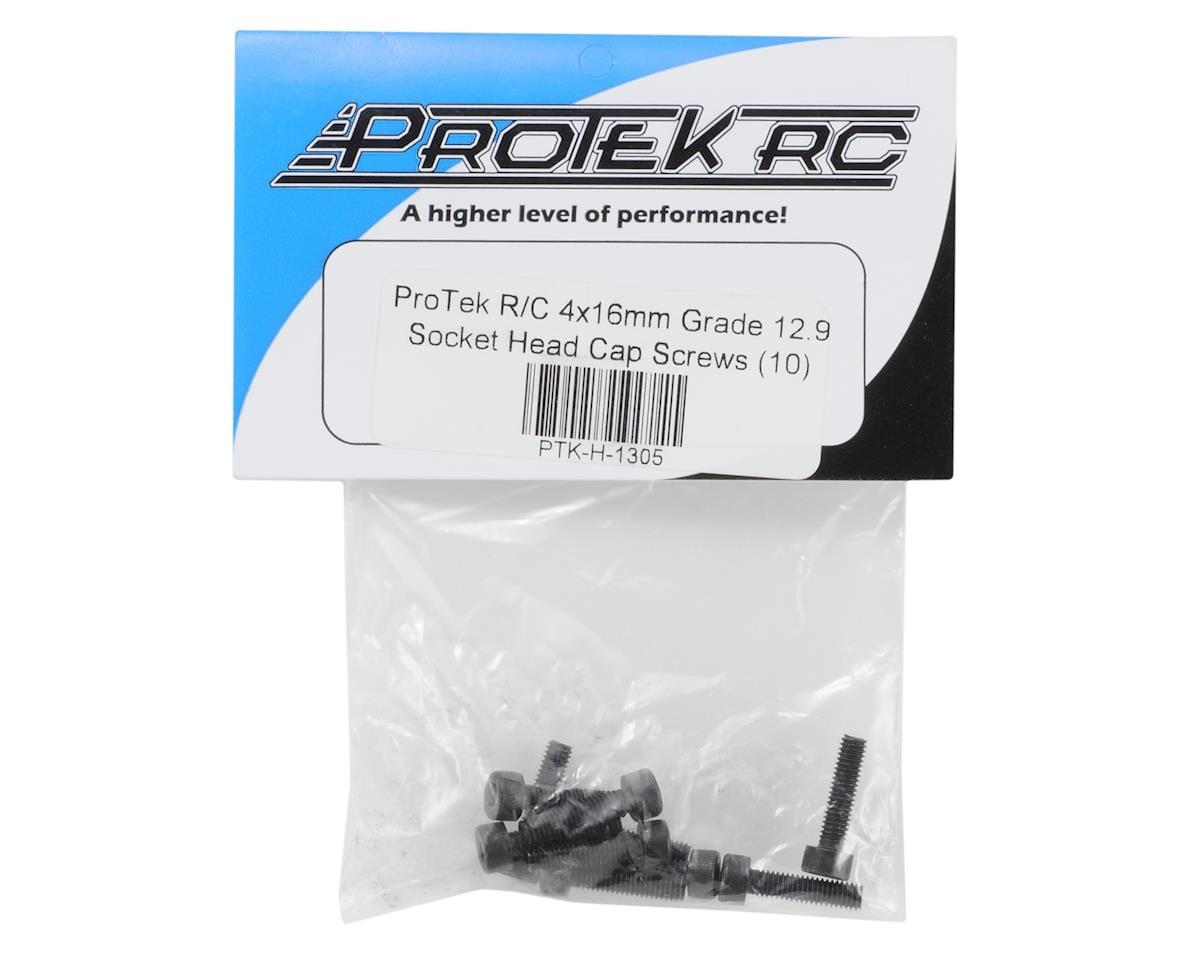 ProTek RC 4x16mm "High Strength" Socket Head Cap Screws (10) - Hobbytech Toys