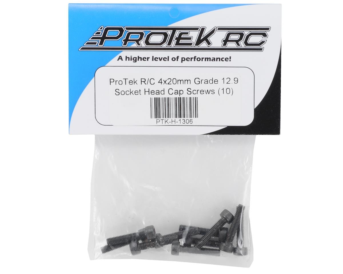 ProTek RC 4x20mm "High Strength" Socket Head Cap Screws (10) - Hobbytech Toys