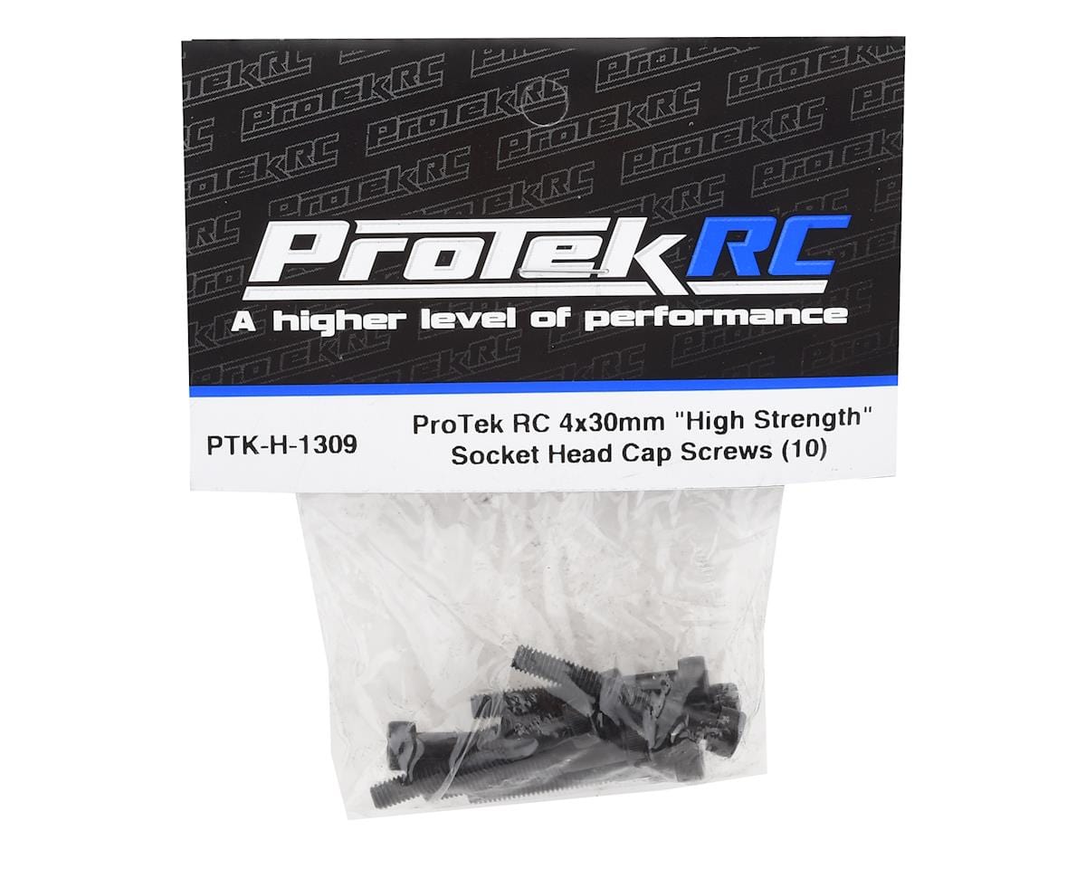 ProTek RC 4x30mm "High Strength" Socket Head Cap Screws (10) - Hobbytech Toys