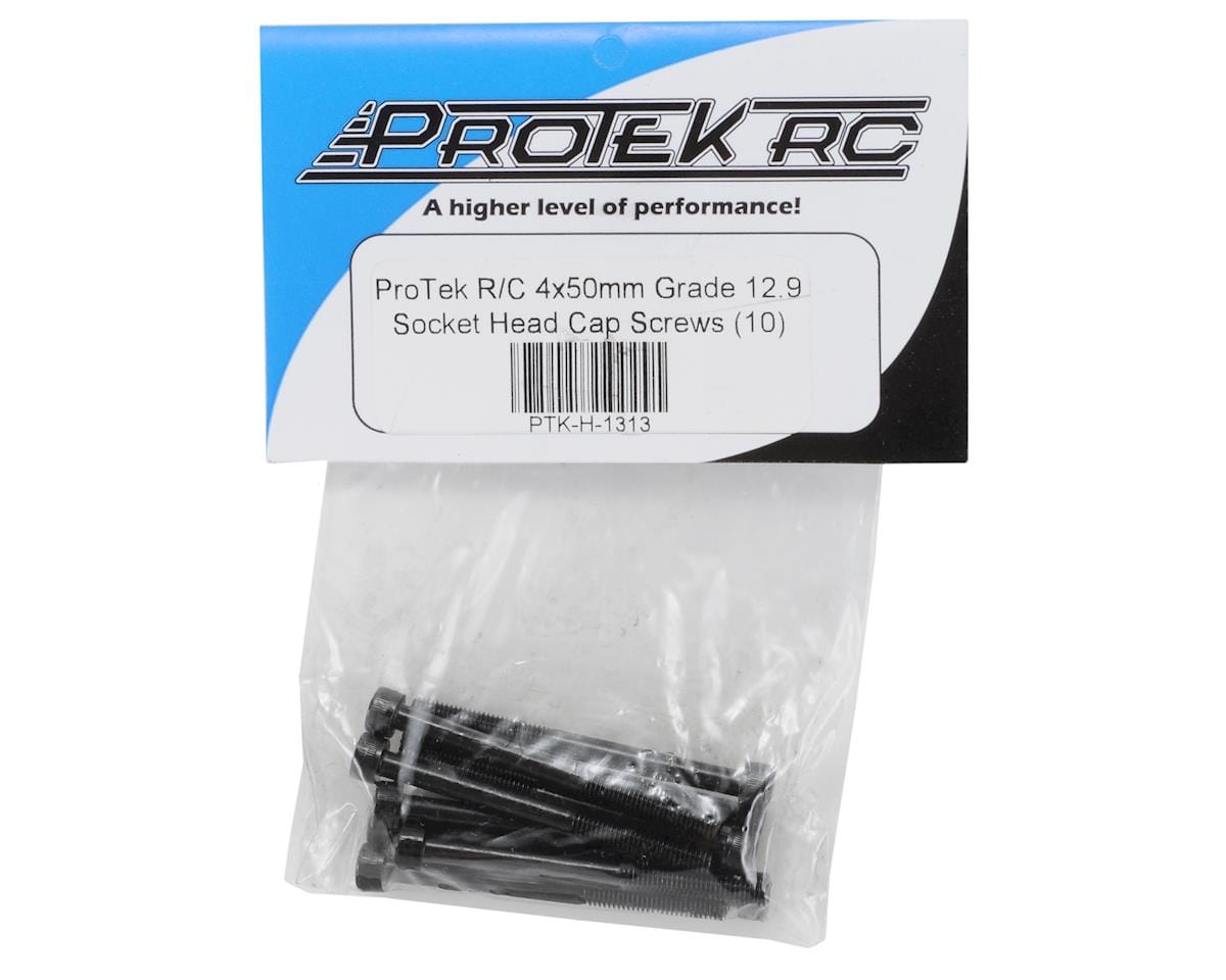 ProTek RC 4x50mm "High Strength" Socket Head Cap Screws (10) - Hobbytech Toys