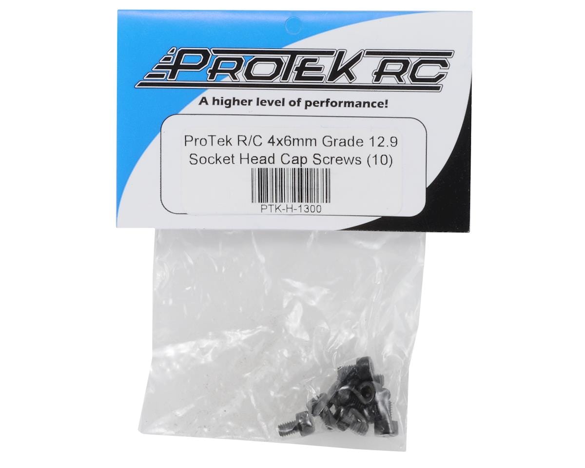 ProTek RC 4x6mm "High Strength" Socket Head Cap Screws (10) - Hobbytech Toys