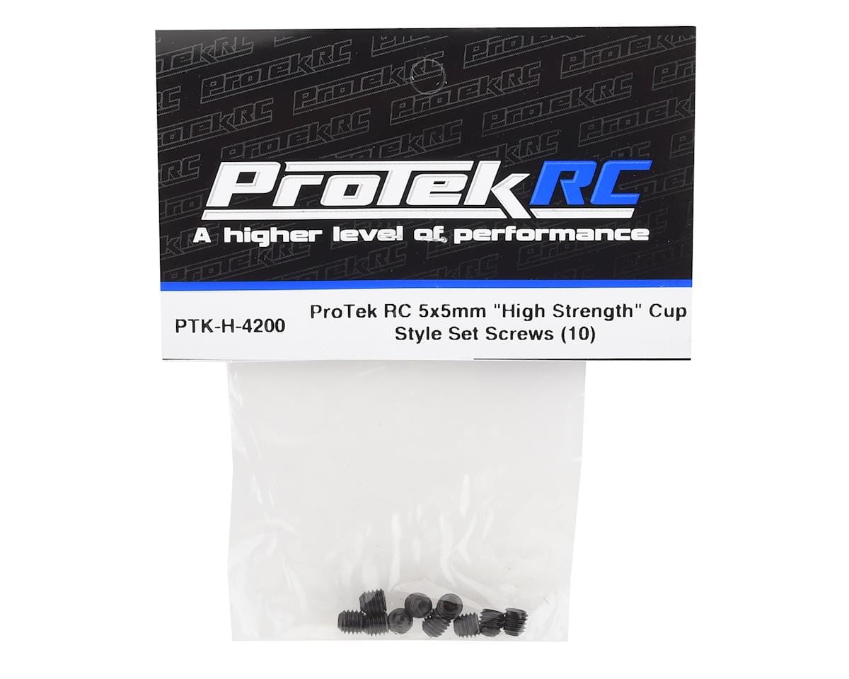 ProTek RC 5x5mm "High Strength" Cup Style Set Screws (10) - Hobbytech Toys