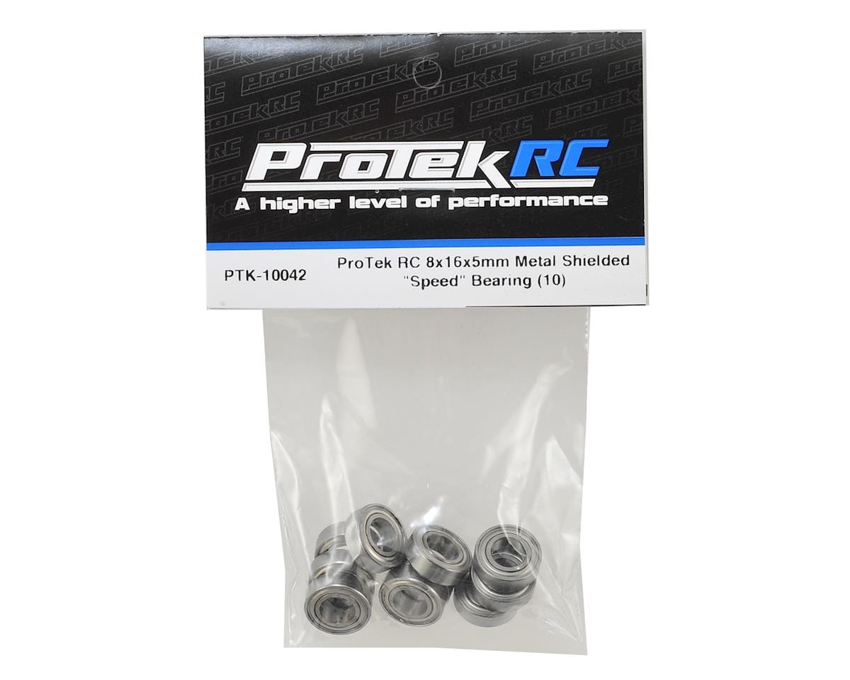 ProTek RC 8x16x5mm Metal Shielded "Speed" Bearing (10) - Hobbytech Toys
