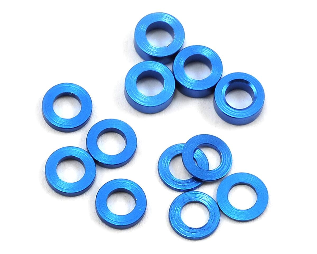 ProTek RC Aluminum Ball Stud Washer Set (Blue) (12) (0.5mm, 1.0mm & 2.0mm) - Hobbytech Toys