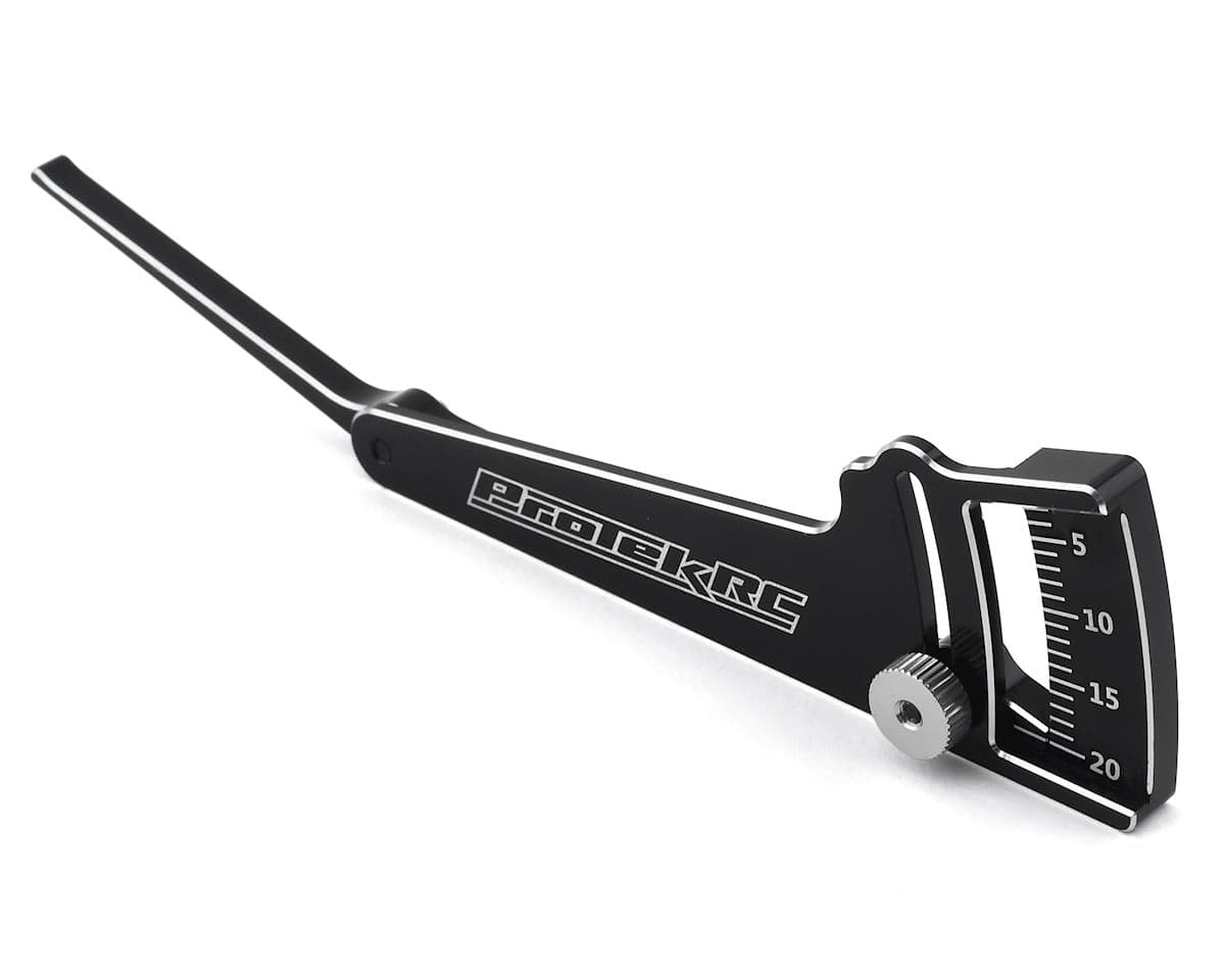 ProTek RC Aluminum Ride Height Gauge (3-20mm) Black - Hobbytech Toys