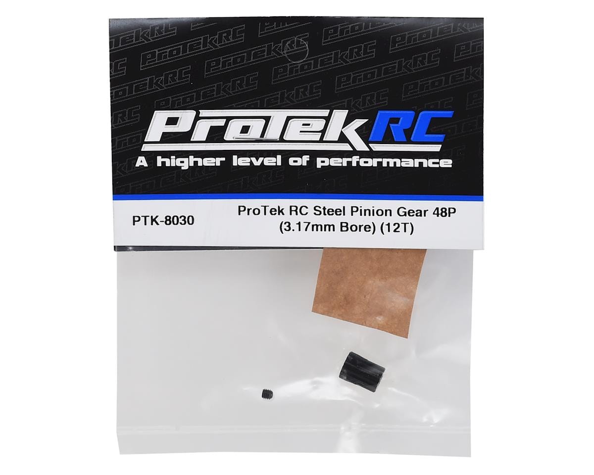 ProTek RC Lightweight Steel 48P Pinion Gear (3.17mm Bore) (12T) ProTek RC RC CARS - PARTS
