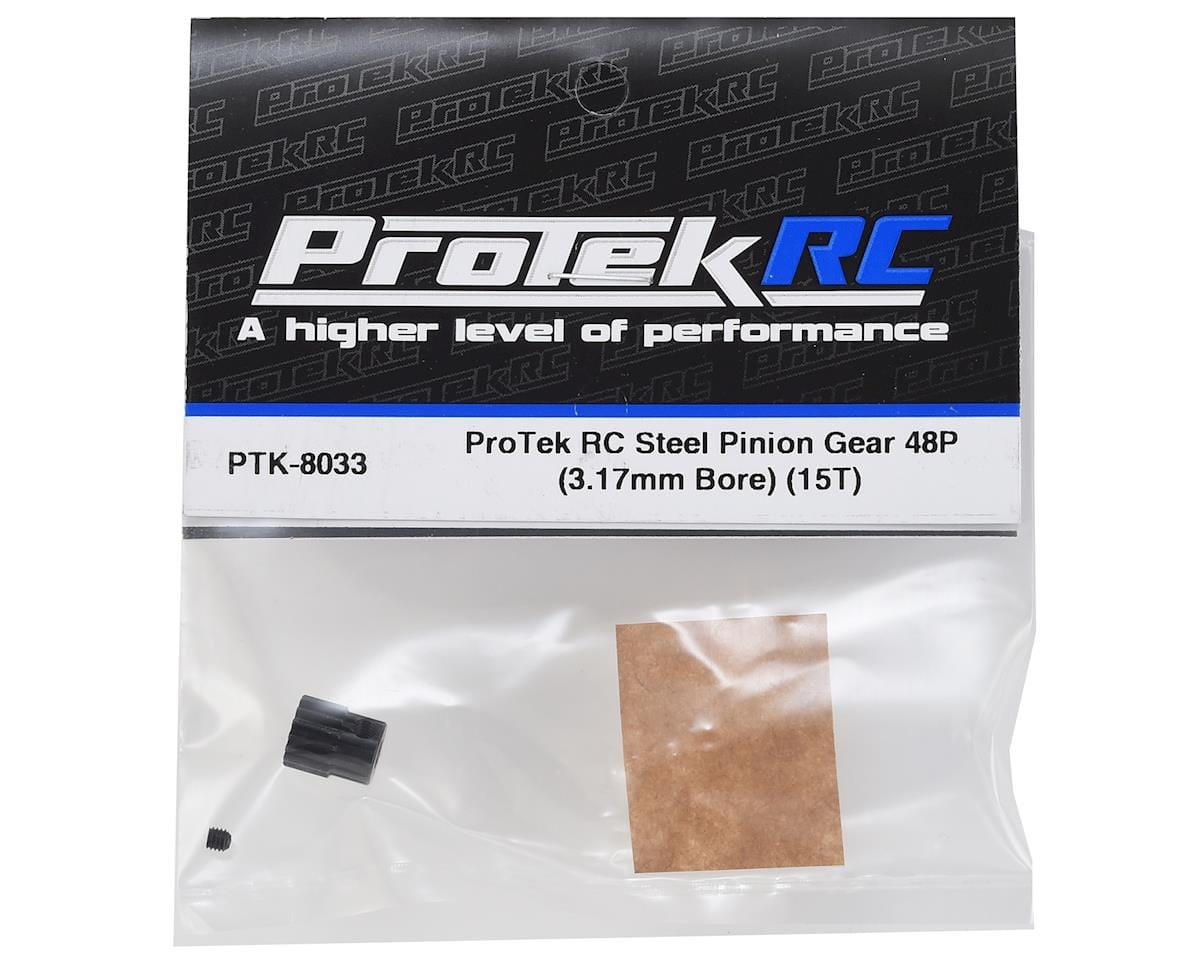 ProTek RC Lightweight Steel 48P Pinion Gear (3.17mm Bore) (15T) ProTek RC RC CARS - PARTS