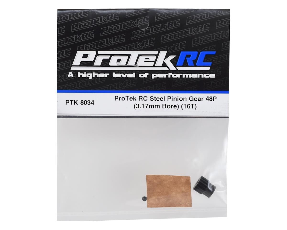 ProTek RC Lightweight Steel 48P Pinion Gear (3.17mm Bore) (16T) ProTek RC RC CARS - PARTS