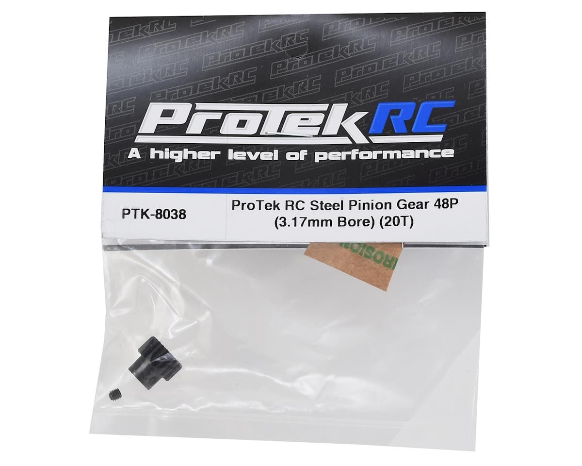 ProTek RC Lightweight Steel 48P Pinion Gear (3.17mm Bore) (20T) ProTek RC RC CARS - PARTS