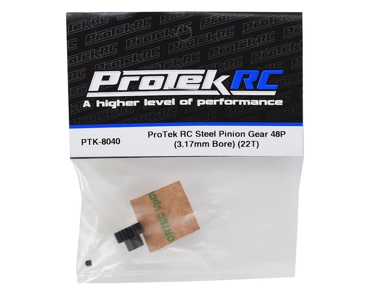 ProTek RC Lightweight Steel 48P Pinion Gear (3.17mm Bore) (22T) ProTek RC RC CARS - PARTS