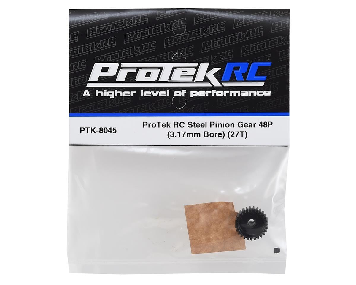 ProTek RC Lightweight Steel 48P Pinion Gear (3.17mm Bore) (27T) ProTek RC RC CARS - PARTS