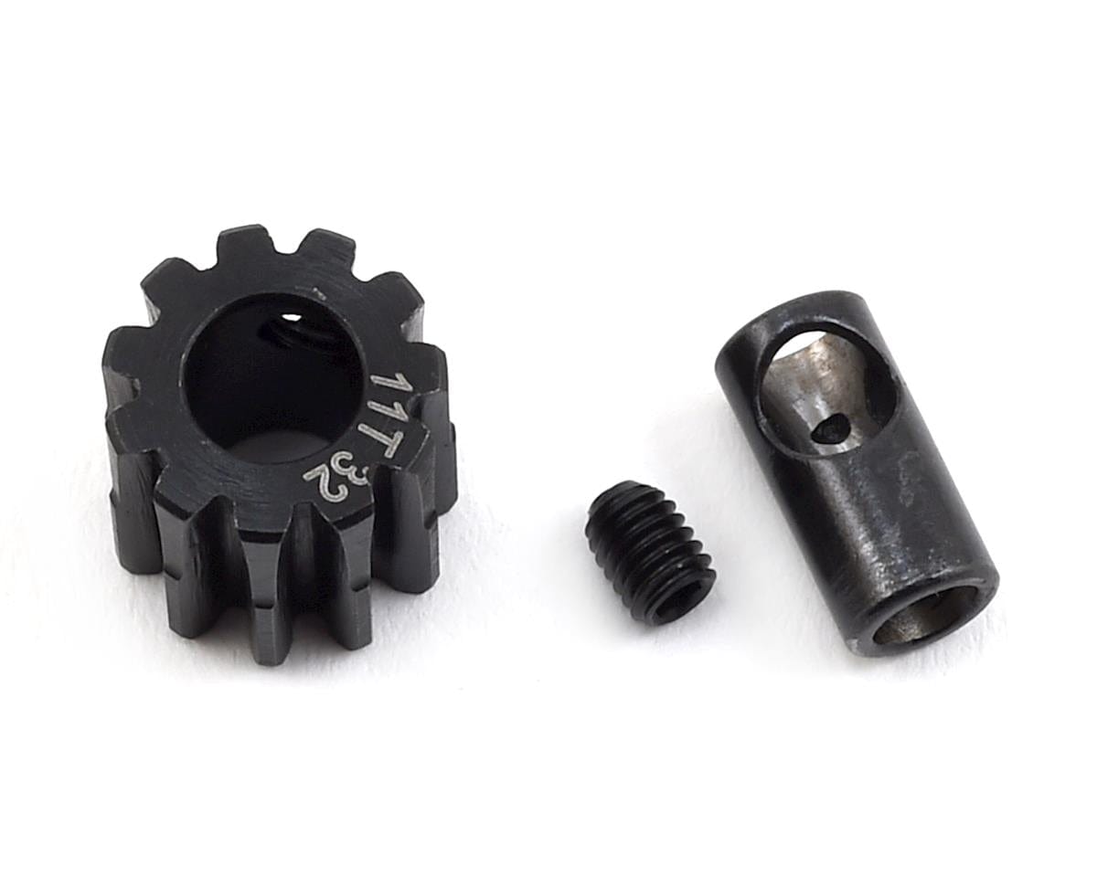 ProTek RC Steel 32P Pinion Gear w/3.17mm Reducer Sleeve (Mod .8) (5mm Bore) (11T) ProTek RC RC CARS - PARTS