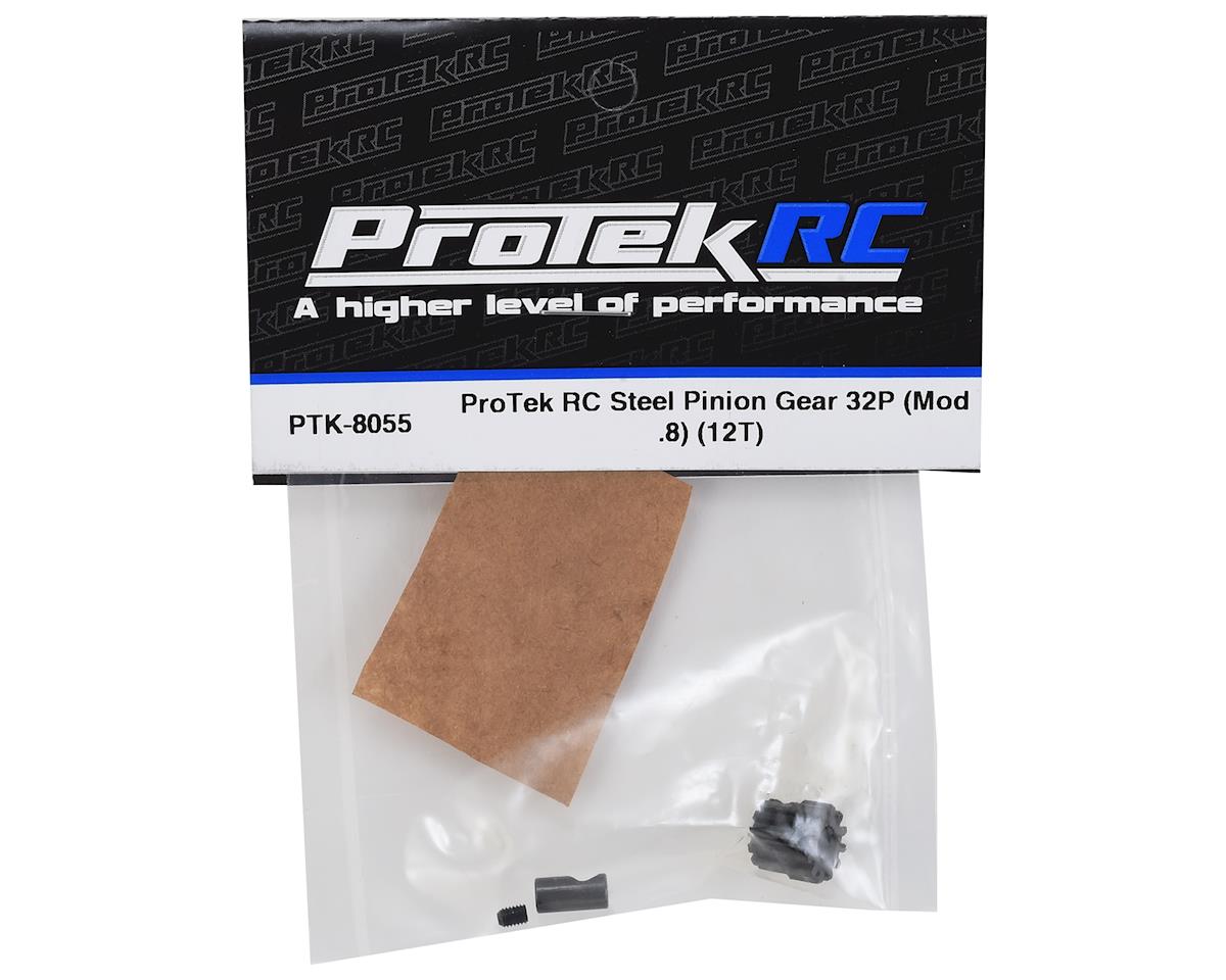 ProTek RC Steel 32P Pinion Gear w/3.17mm Reducer Sleeve (Mod .8) (5mm Bore) (12T) ProTek RC RC CARS - PARTS