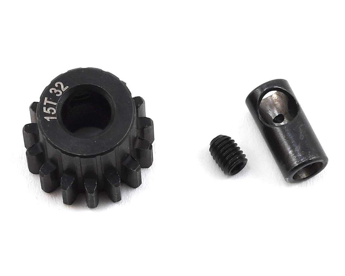 ProTek RC Steel 32P Pinion Gear w/3.17mm Reducer Sleeve (Mod .8) (5mm Bore) (15T) - Hobbytech Toys