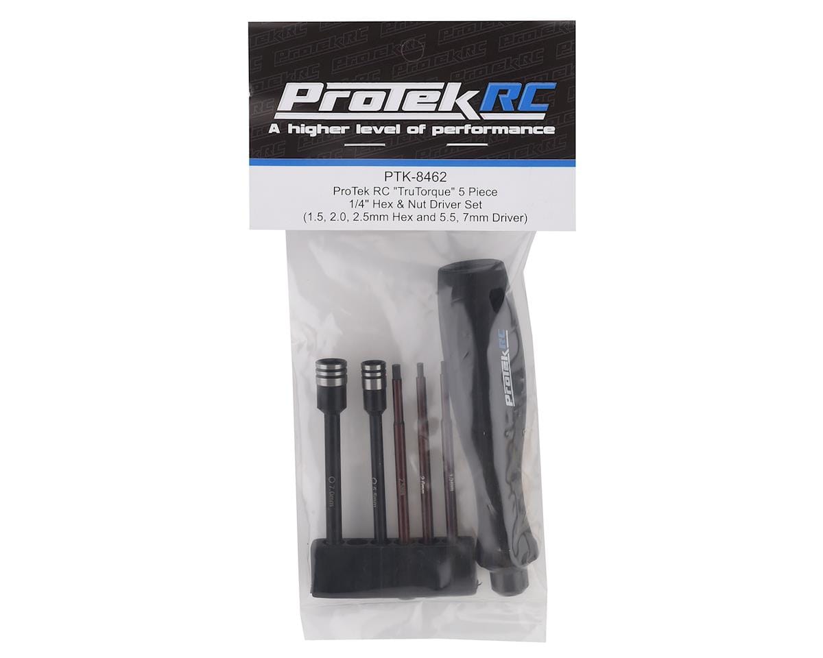ProTek RC TruTorque 5-Piece 1/4 Drive Hex & Nut Driver Set ProTek RC TOOLS