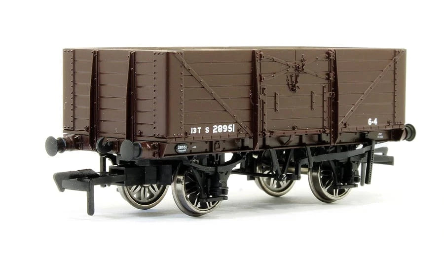 Rapido UK 907008 SECR 1355 7 Plank Open Wagon - SR Brown BR Markings #S28951 - Hobbytech Toys