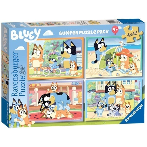 Ravensburger 05222-6 Bluey Gotta Be Done! Puzzle 4x42pc Puzzle - Hobbytech Toys