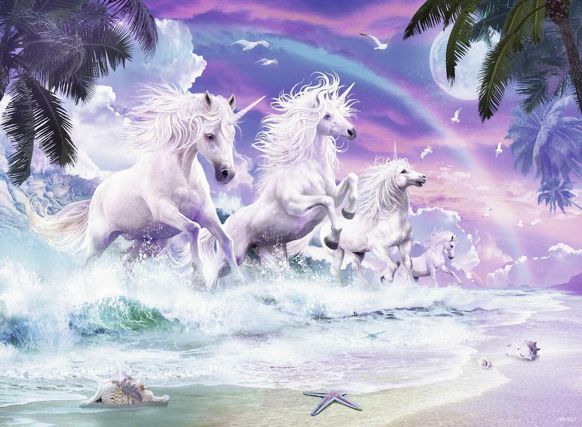 Ravensburger 10057-6 Unicorns on the Beach Puzzle 150pc - Hobbytech Toys