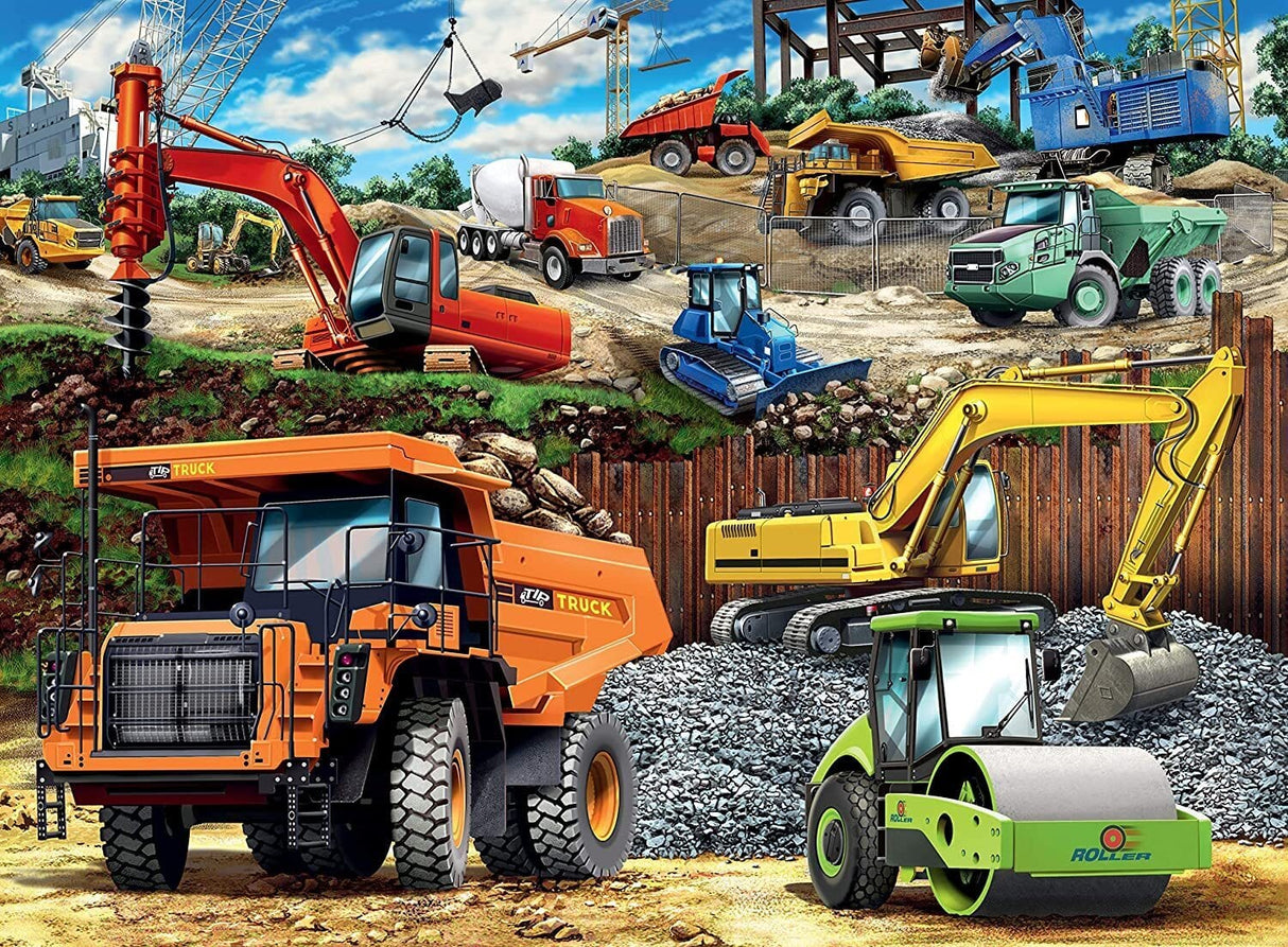 Ravensburger 12973-7 Construction Vehicles Puzzle 100pc - Hobbytech Toys