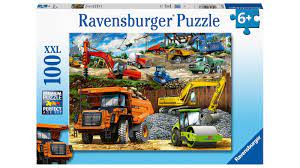 Ravensburger 12973-7 Construction Vehicles Puzzle 100pc - Hobbytech Toys