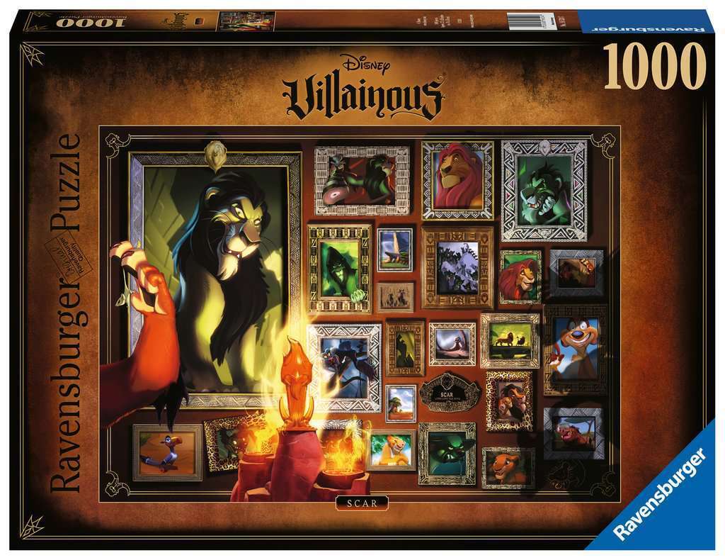 Ravensburger 16524-7 Villainous Scar Puzzle 1000pc - Hobbytech Toys