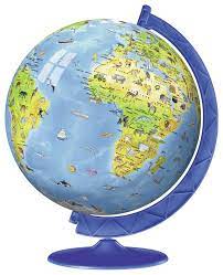 Ravensburger Childrens World Globe 3D Puzzleball 180Pc Puzzle Ravensburger PUZZLES
