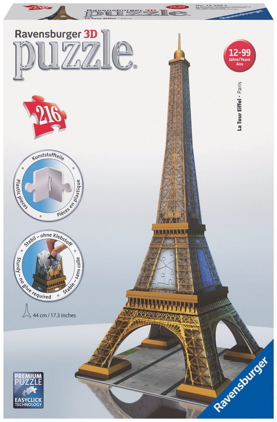 Ravensburger Eiffel Tower 3D Puzzle 216pc Ravensburger PUZZLES