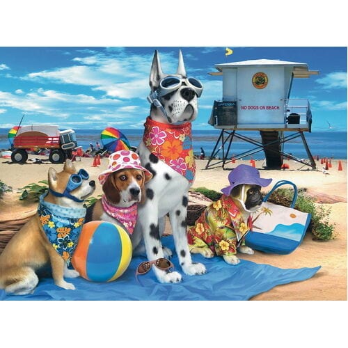 Ravensburger 10526-7 No Dogs on the Beach Puzzle 100pc - Hobbytech Toys