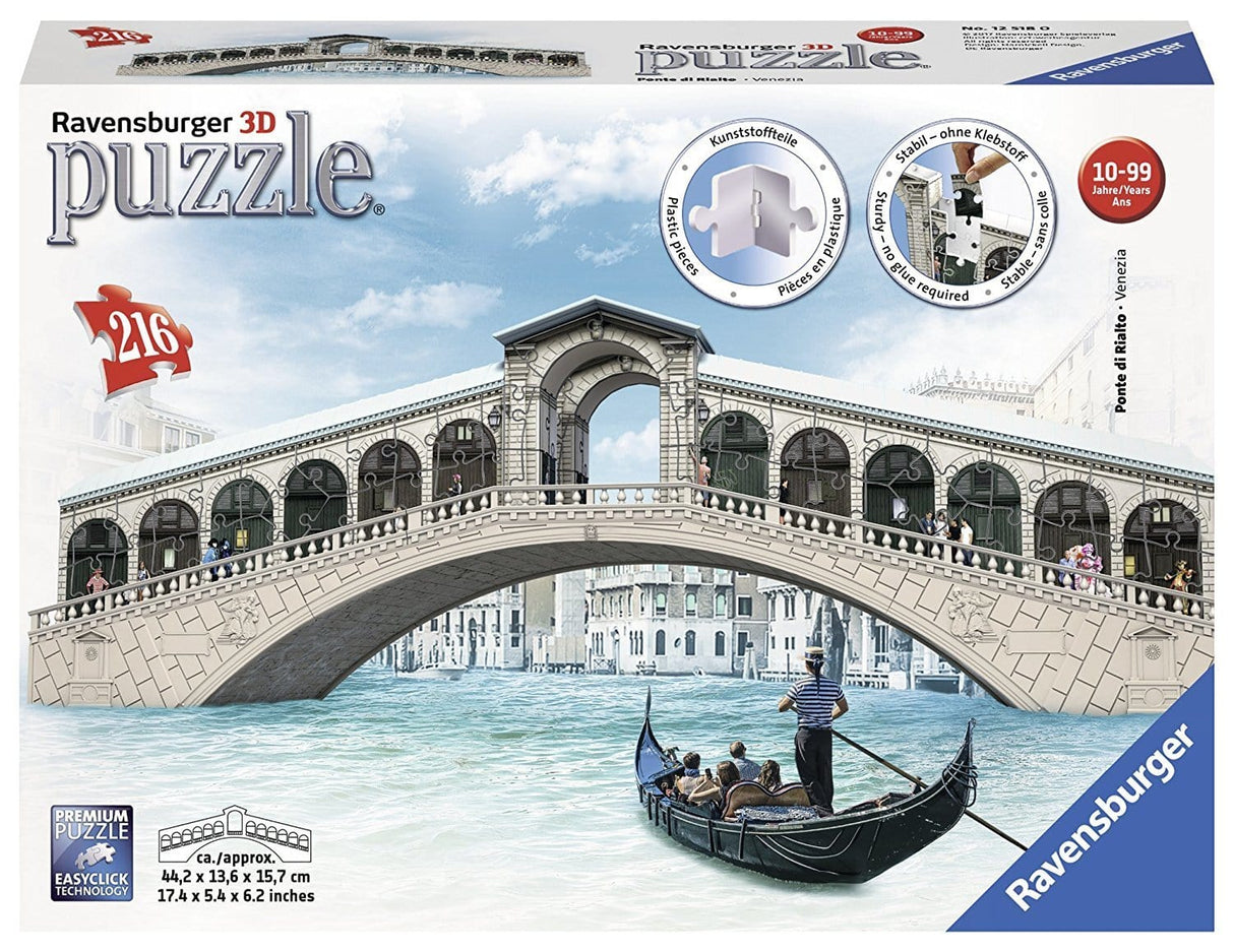 Ravensburger Venices Rialto Bridge 3D Puzzle 216pc Ravensburger PUZZLES