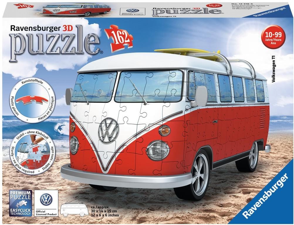 Ravensburger VW Kombi Bus 3D Model 162pc Ravensburger PUZZLES