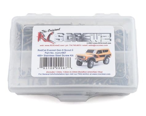 RC Screwz Redcat Racing Gen 8 Scout Stainless Steel Screw Kit - Hobbytech Toys