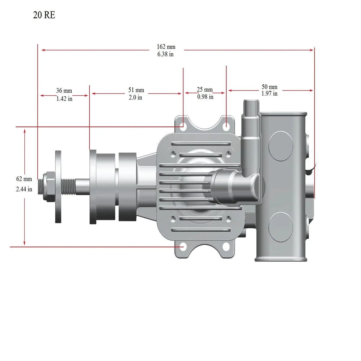 RCGF STINGER 20cc Rear Exhaust 2 Stroke Gasoline Engine - Hobbytech Toys
