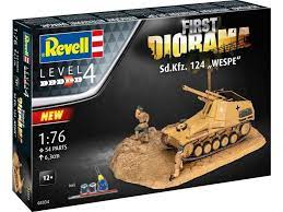 Revell 03334 1/76 First Diorama Set Sd.Kfz. 124 Wespe Plastic Model Kit - Hobbytech Toys
