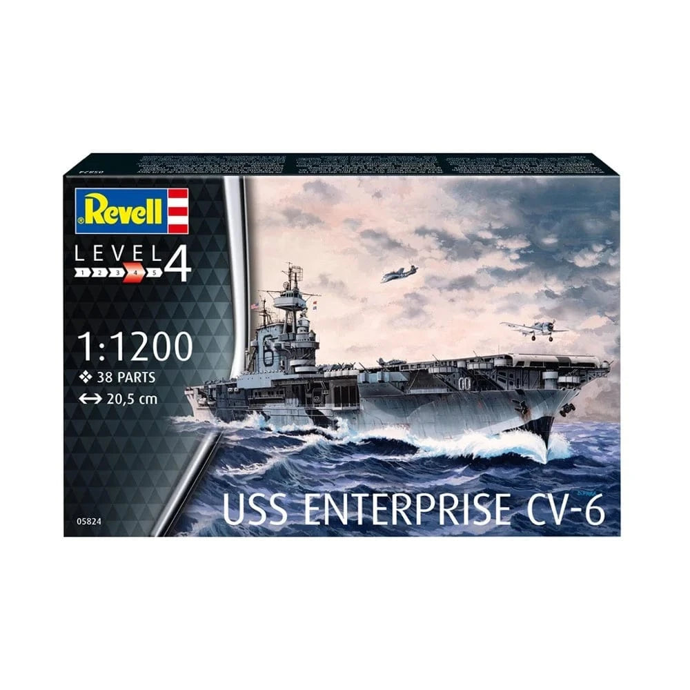 Revell 05824 1/1200 Uss Enterprise Cv-6 Plastic Model Kit - Hobbytech Toys