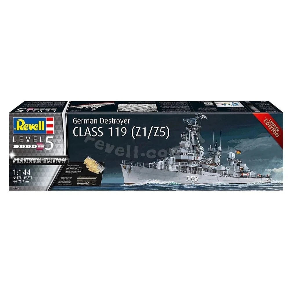 Revell 05179 1/144 German Destroyer Class (Z1/Z5) Plastic Model Kit - Hobbytech Toys