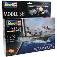 Revell 1/700 US Navy Assault Carrier WASP Class Model Set - Hobbytech Toys