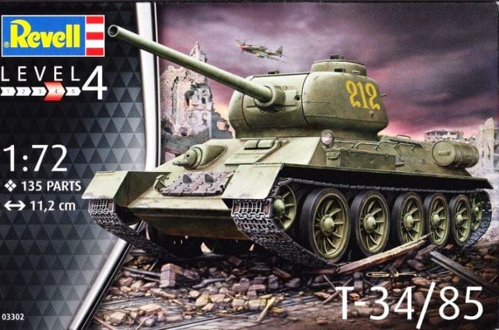 Revell 1/72 T-34/85 Tank Revell PLASTIC MODELS