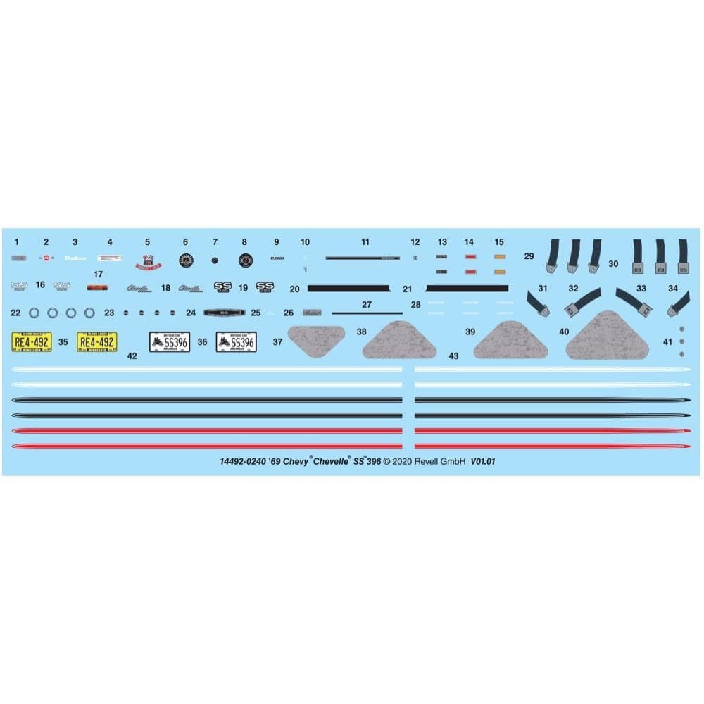 Revell 14492 1/25 1969 Chevelle SS 396 Plastic Model Kit Revell PLASTIC MODELS