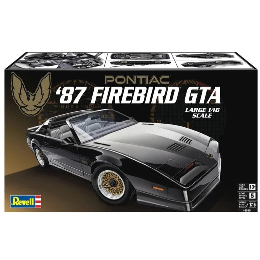 Revell 14535 1/24 1987 Pontiac Firebird GTA Plastic Model Kit - Hobbytech Toys