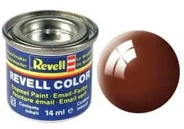 Revell 32180 Mud Brown Gloss Enamel Paint 14ml Revell PAINT, BRUSHES & SUPPLIES