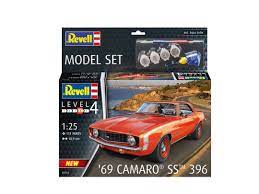 Revell 67712 1/25 69 Camaro SS Model Set Plastic Model Kit - Hobbytech Toys