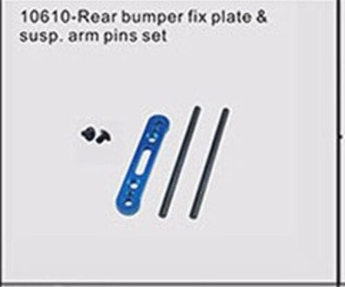 River Hobby RH-10610 Rear Bumper Fix Plate & Sus Arm Pins (FTX6986) - Hobbytech Toys