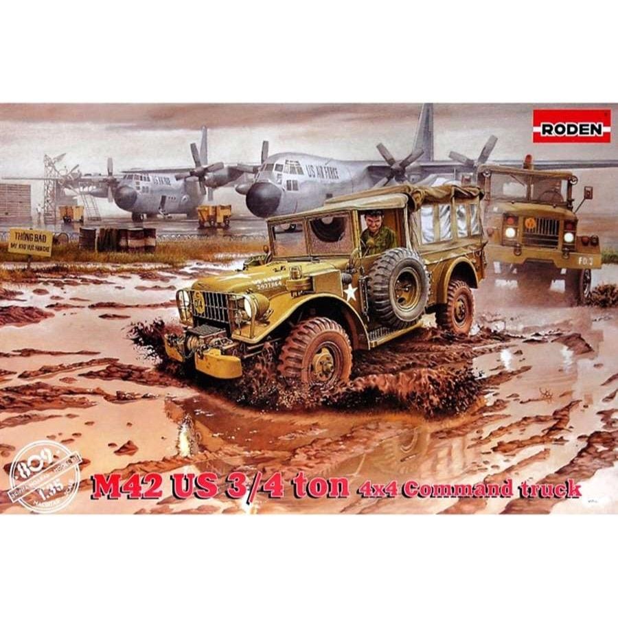 Roden 809 1/35 M 42 US 3/4 ton 4x4 Command truck Plastic Model Kit Roden PLASTIC MODELS