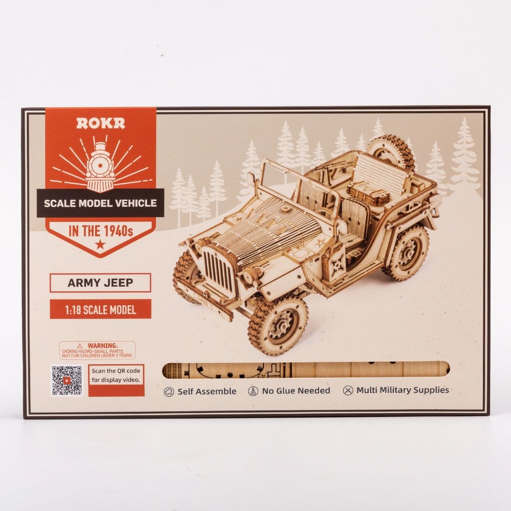 ROKR 1/18 Army Jeep Kit Robotime TOY SECTION